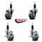 Service Caster 3'' Gray Poly Wheel Swivel 1-1/8'' Expanding Stem Caster Set 2 Brakes, 4PK SCC-EX20S314-PPUB-2-TLB-2-118 - alternate 5